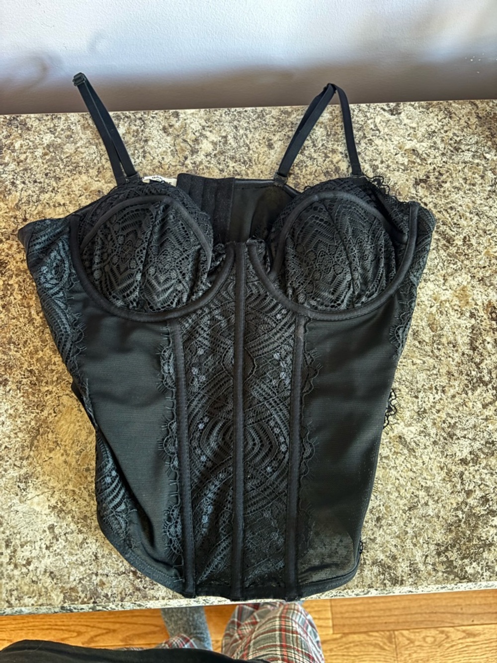 Black Lace Corset Top